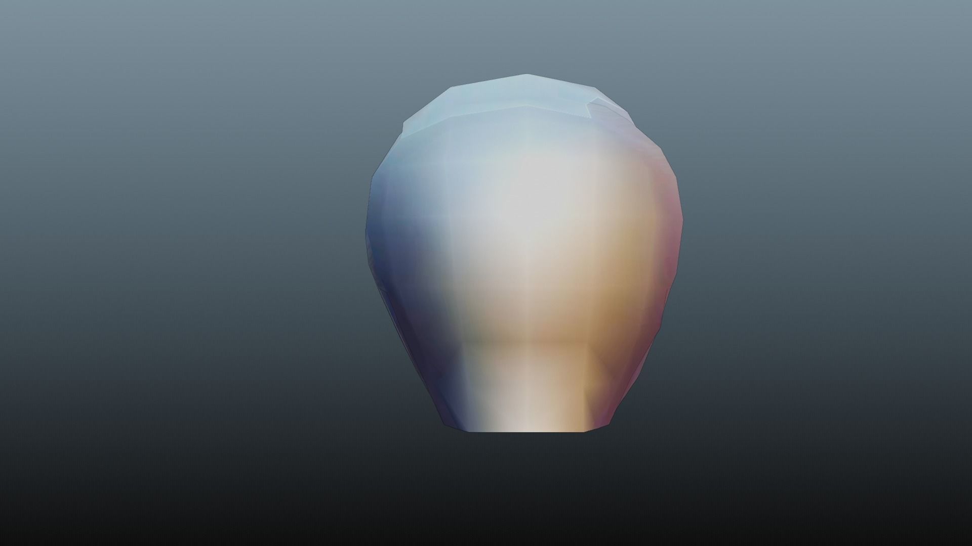 Female hair low poly 3 color model Low-poly 3D model_24