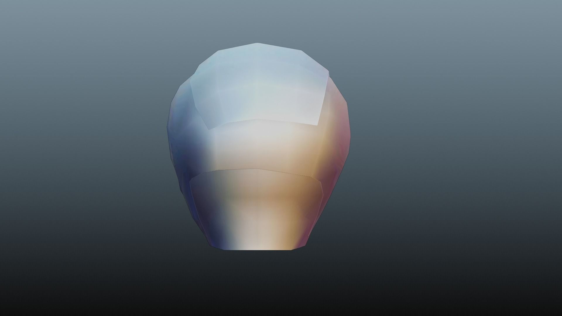 Female hair low poly 3 color model Low-poly 3D model_8