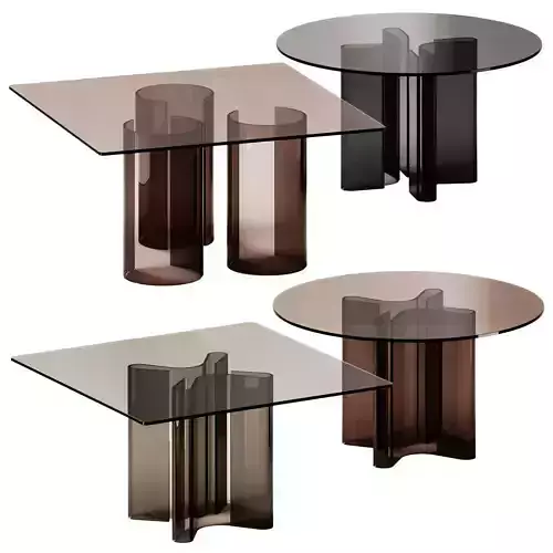 Luxor and Sahara Glass Tables by Fiam Italia