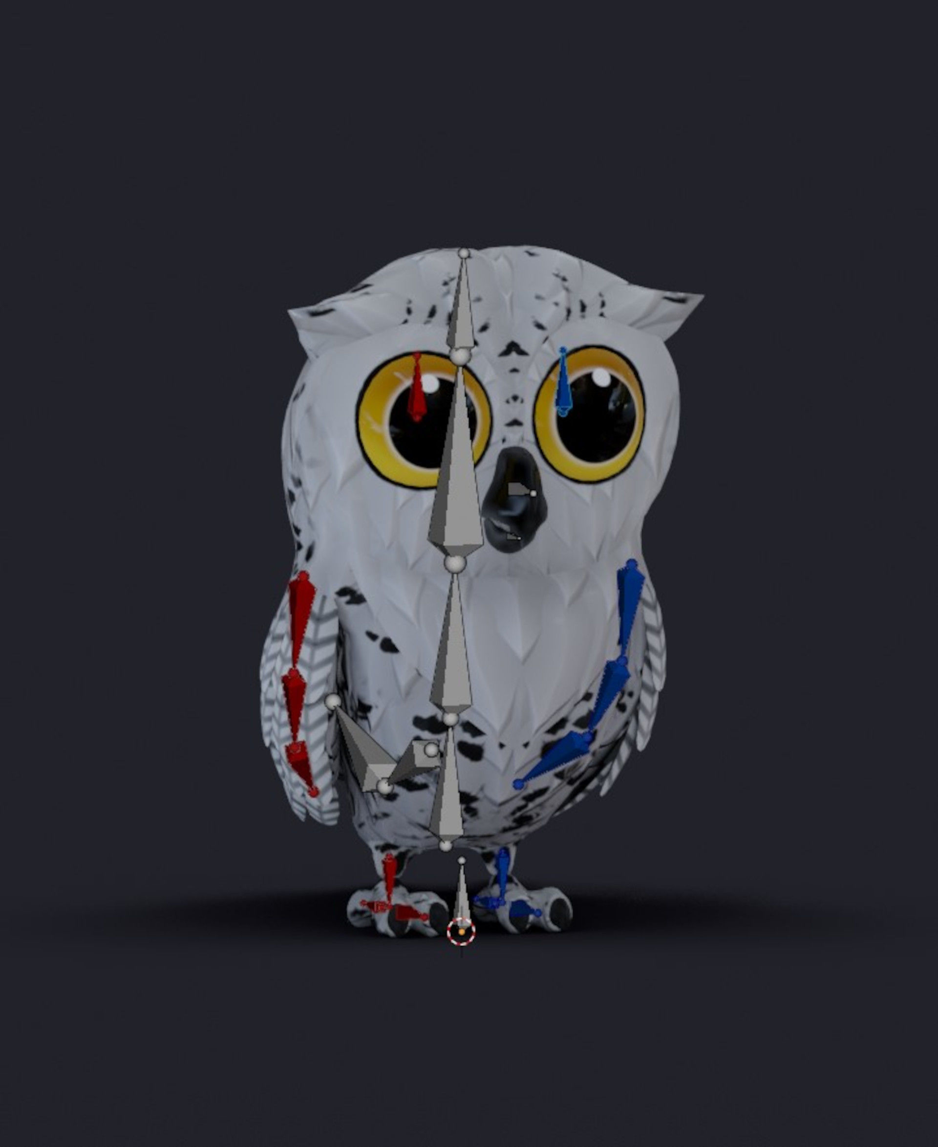 Snowy Owl White Lion White Tiger White Wolf 3D Models Pack Low-poly 3D model_11