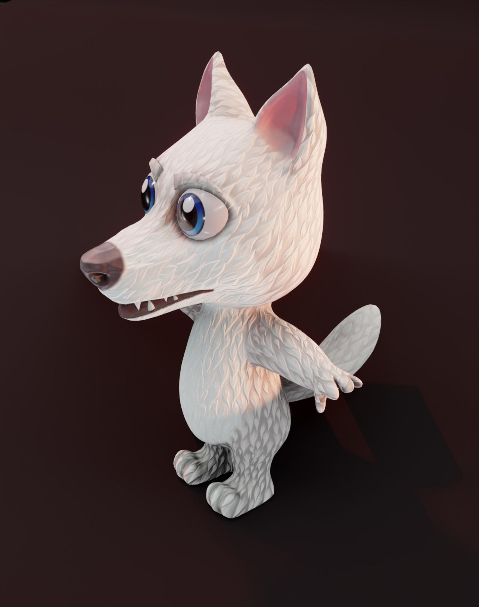 Snowy Owl White Lion White Tiger White Wolf 3D Models Pack Low-poly 3D model_24
