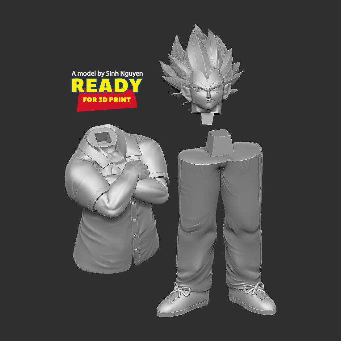 Badman Vegeta - Dragon Ball Fanart 3D print model_17