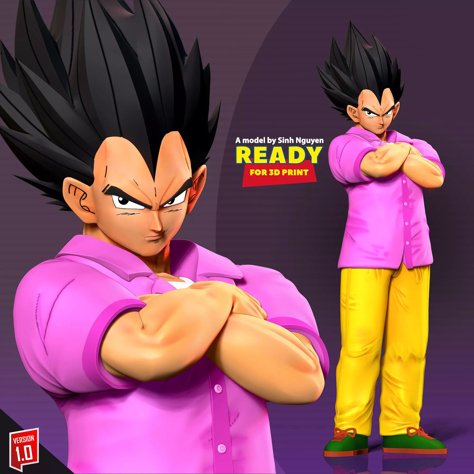Badman Vegeta - Dragon Ball Fanart 3D print model_0