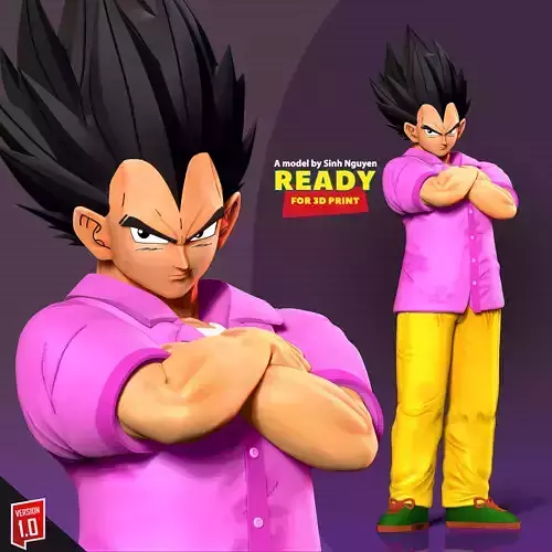 Badman Vegeta - Dragon Ball Fanart 3D print model