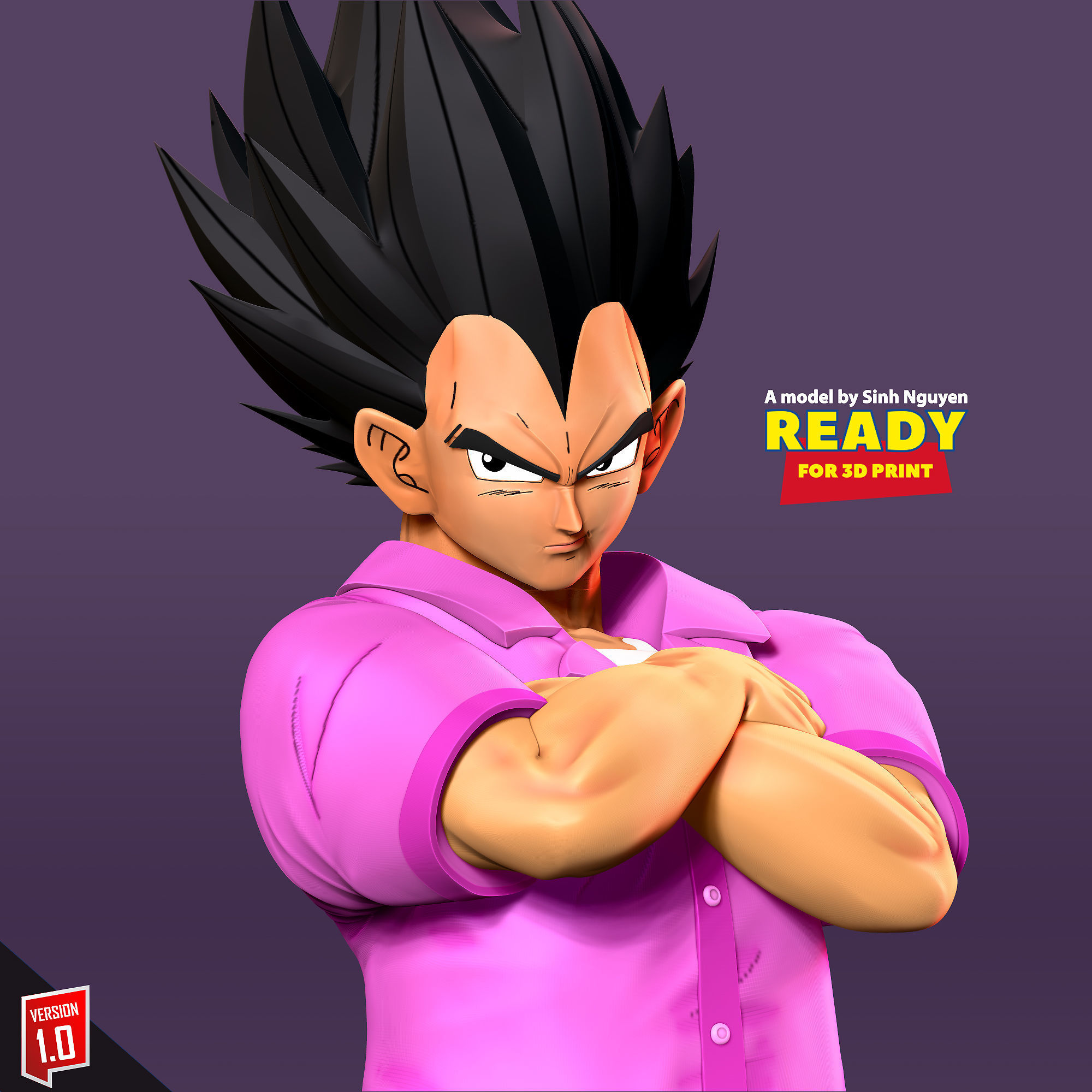 Badman Vegeta - Dragon Ball Fanart 3D print model_2
