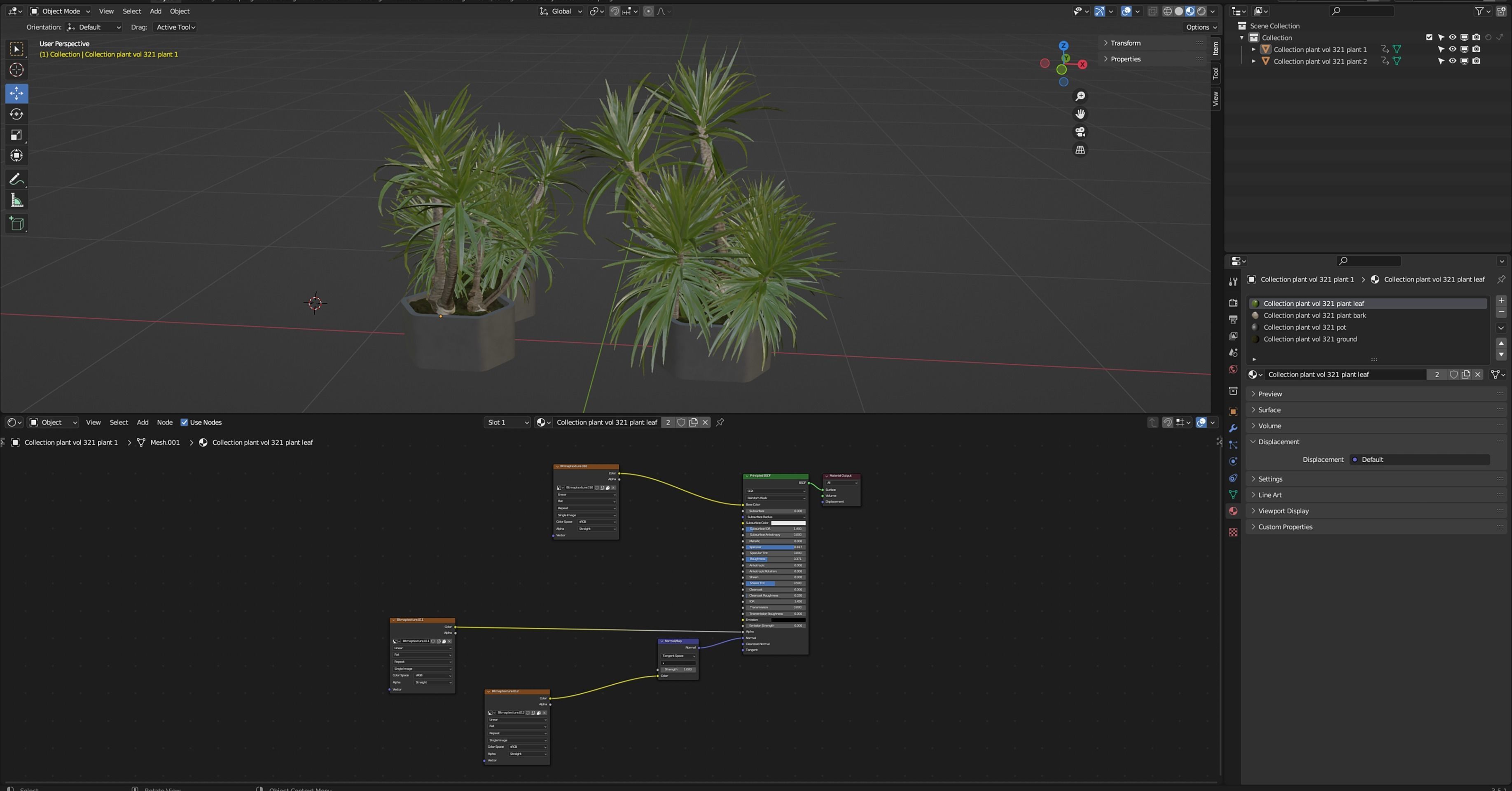 Collection plant vol 321 - blender model  3D model_6