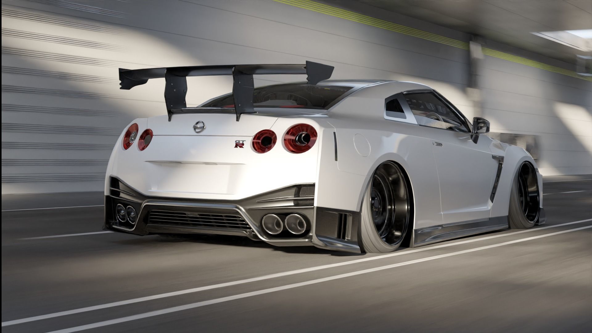 3D Hybrid Tunnel  Without the car 3D model_2