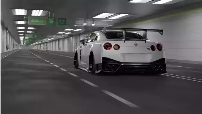 3D Hybrid Tunnel  Without the car 3D model
