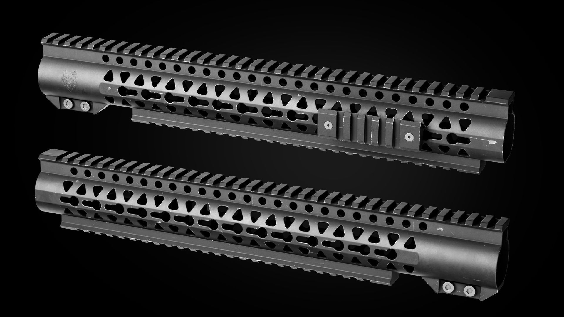 Custom Modular Assault Rifle AR-15  Low-poly 3D model_15