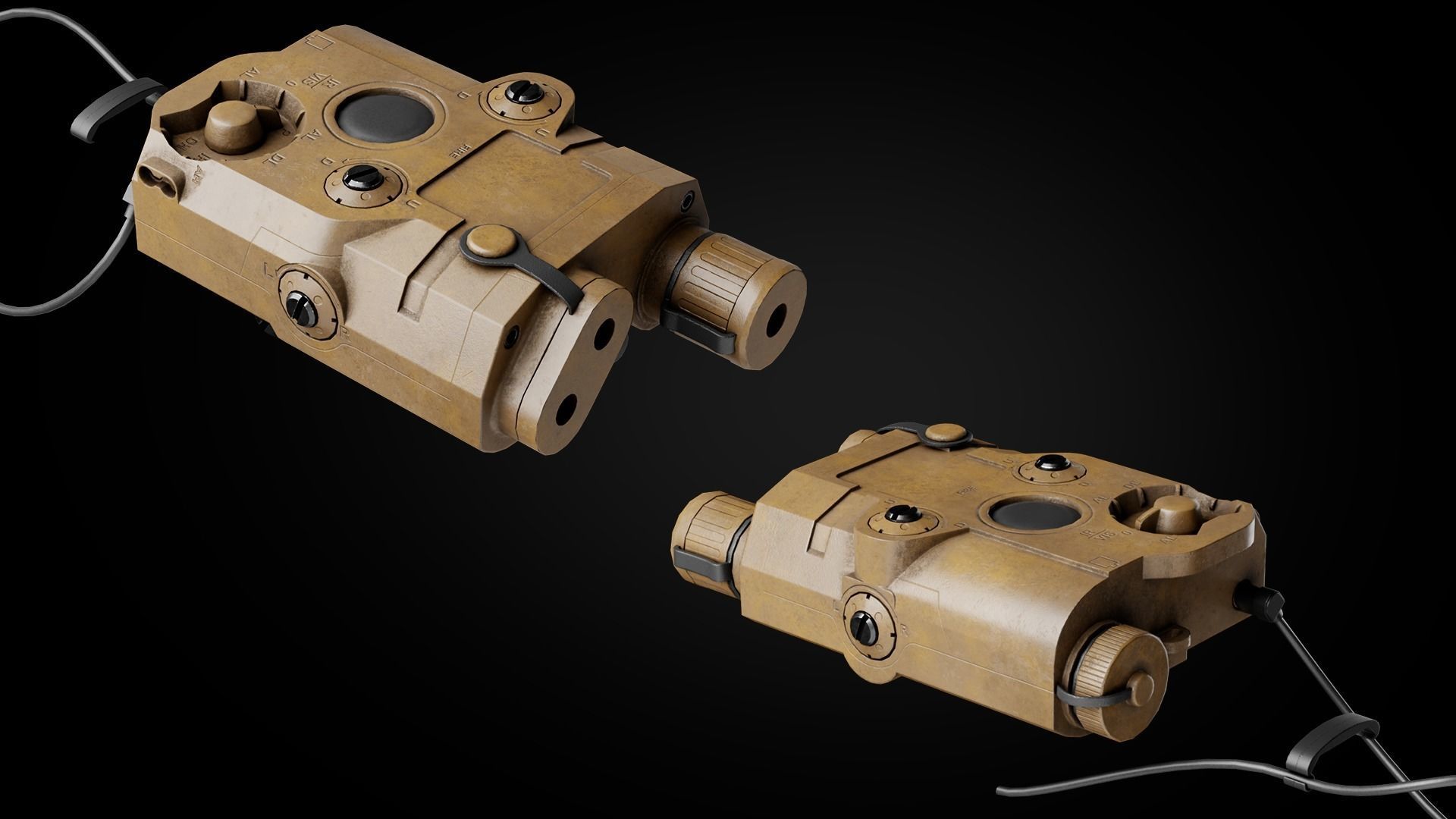 Custom Modular Assault Rifle AR-15  Low-poly 3D model_22