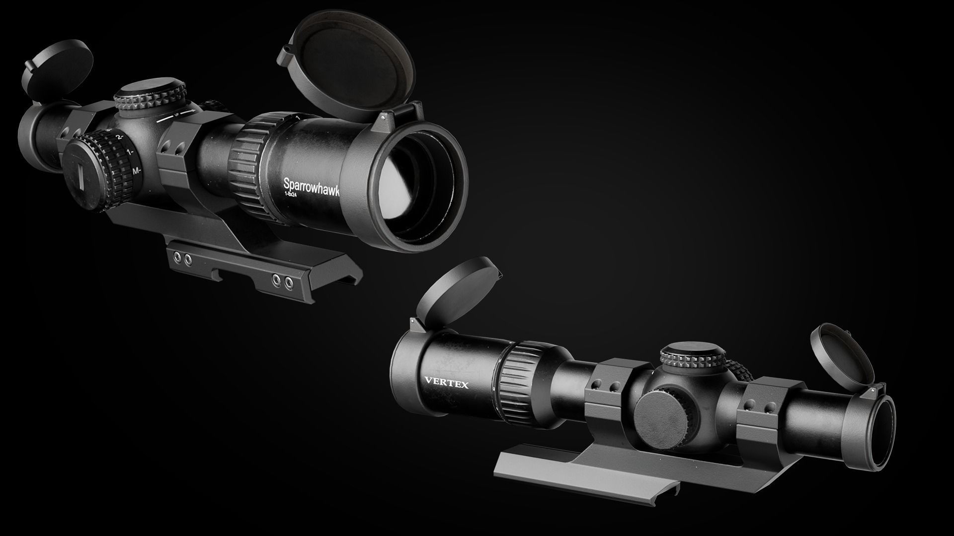 Custom Modular Assault Rifle AR-15  Low-poly 3D model_20