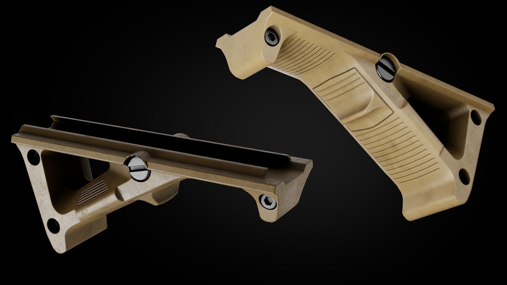 Custom Modular Assault Rifle AR-15  Low-poly 3D model_24