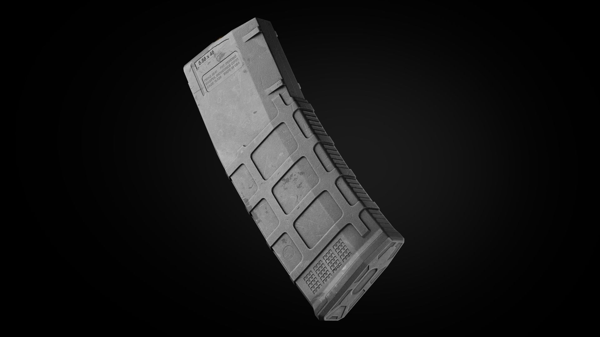 Custom Modular Assault Rifle AR-15  Low-poly 3D model_17