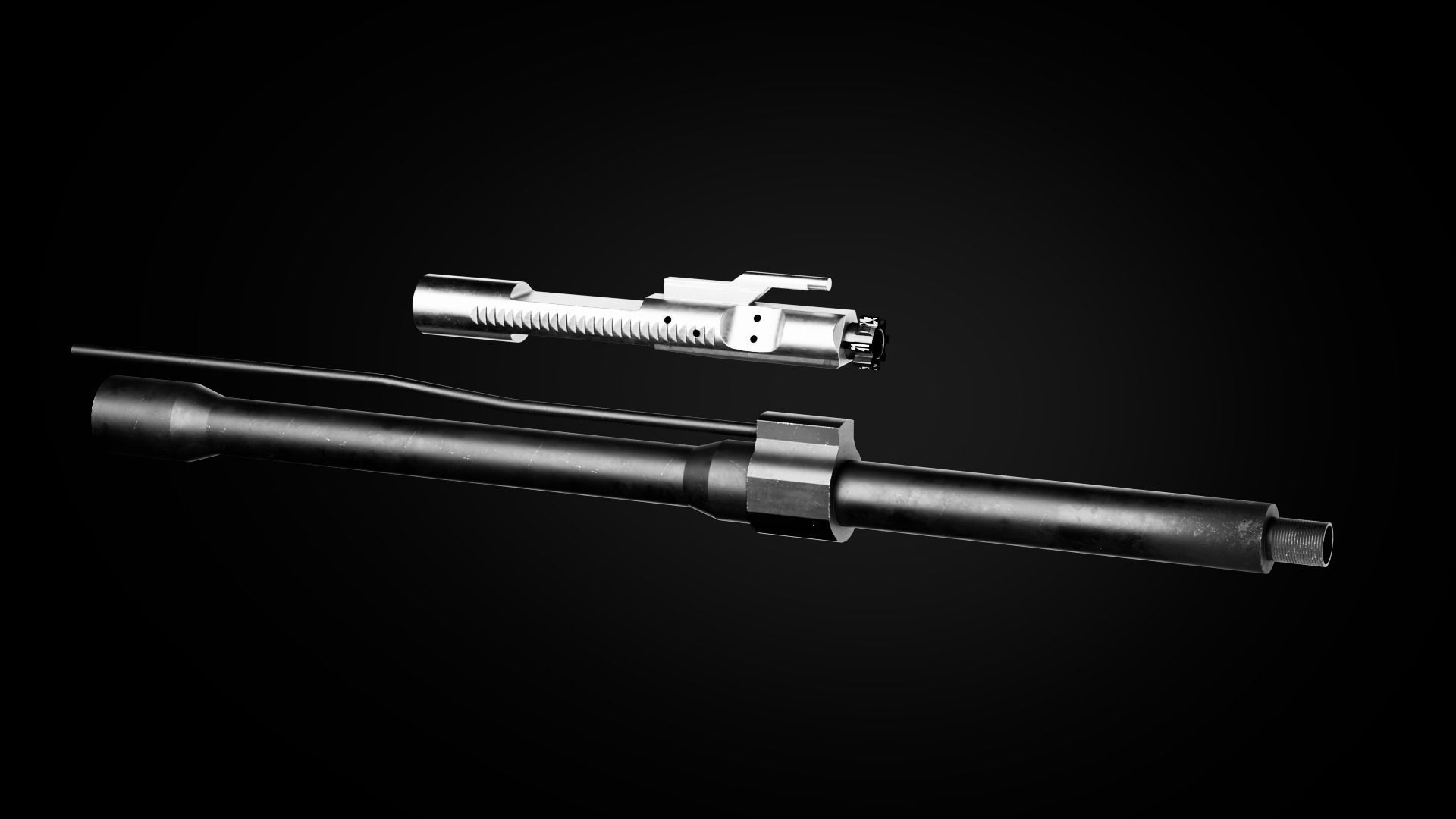 Custom Modular Assault Rifle AR-15  Low-poly 3D model_18