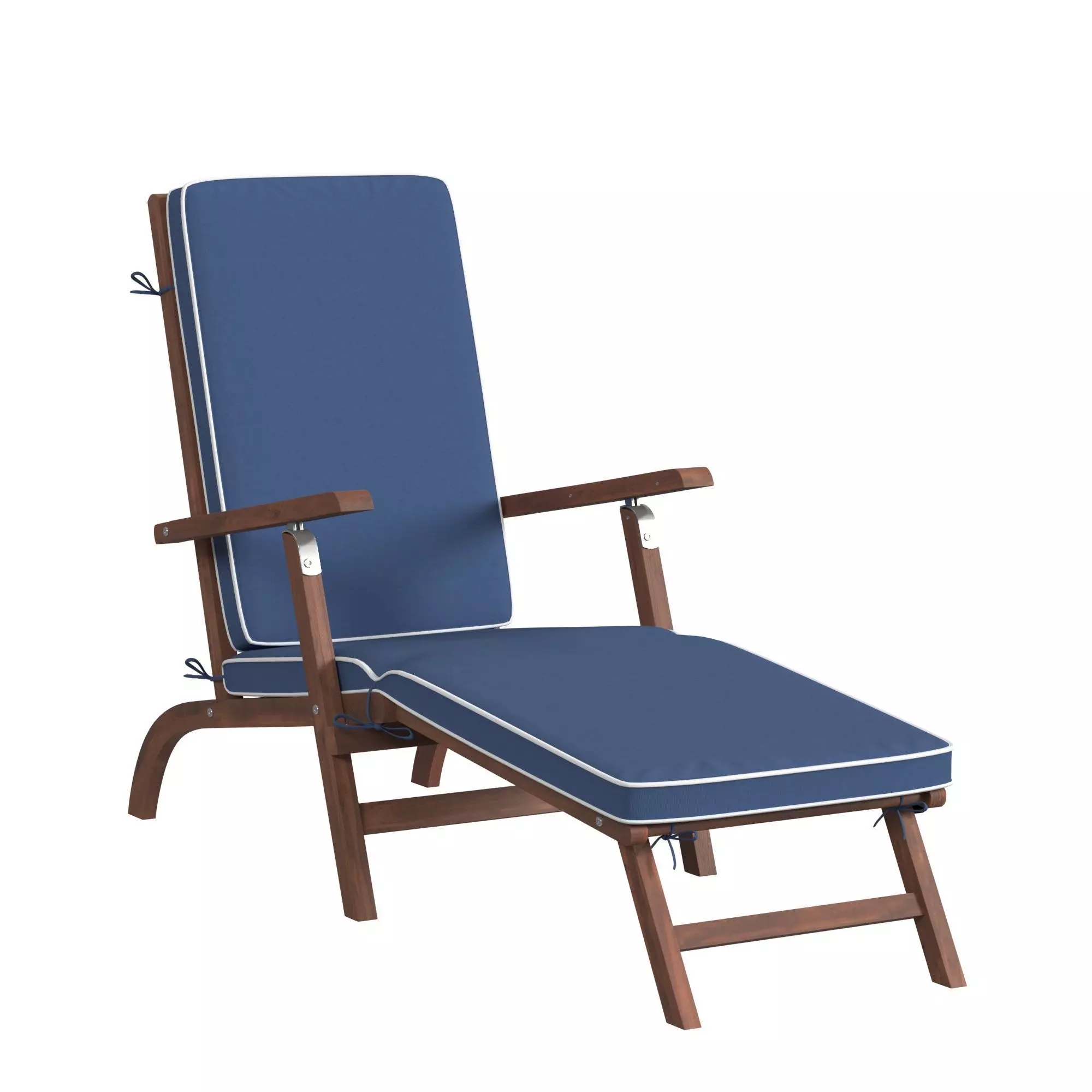 blue sun lounger Low-poly 3D model