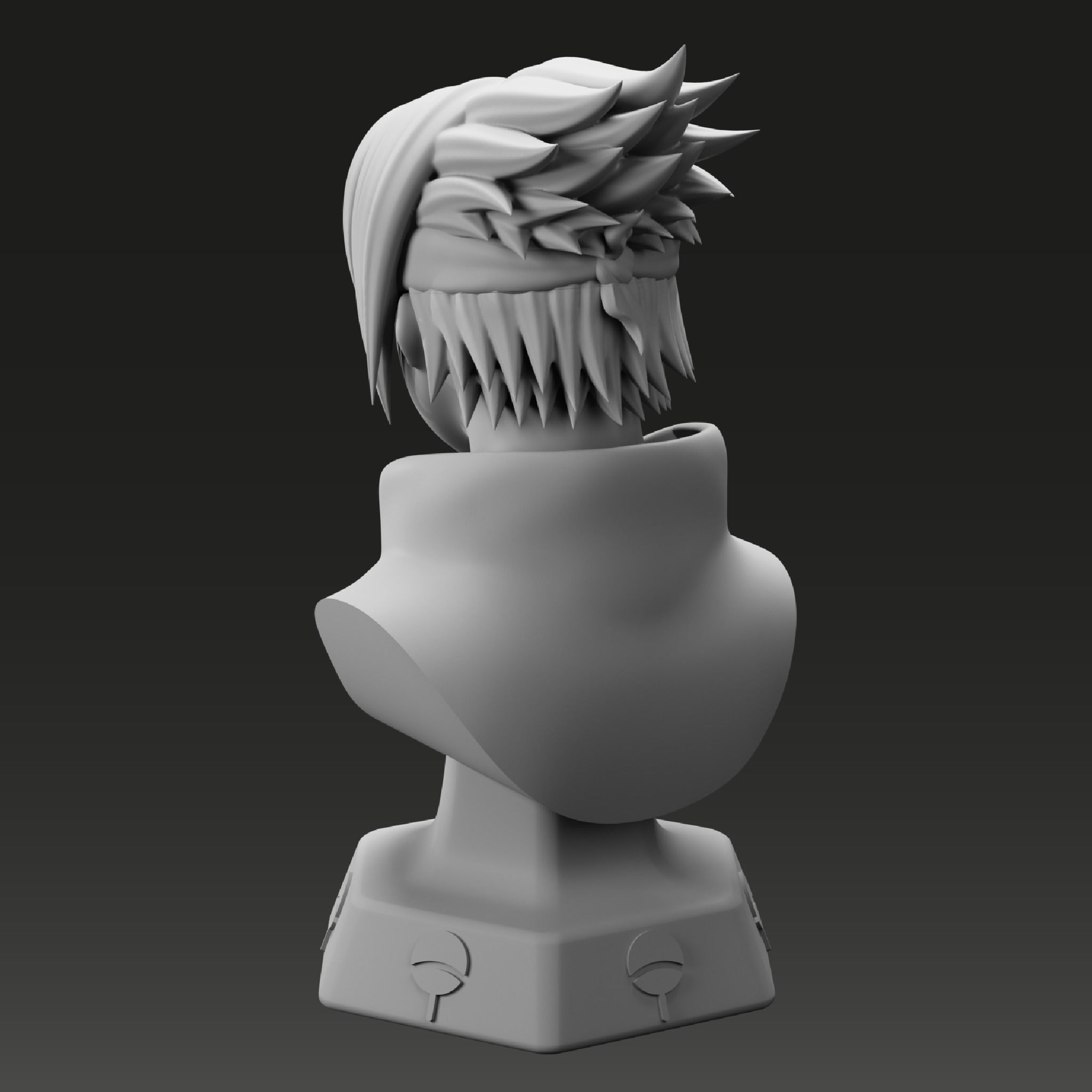 Sasuke Uchiha Bust 3D print model_1