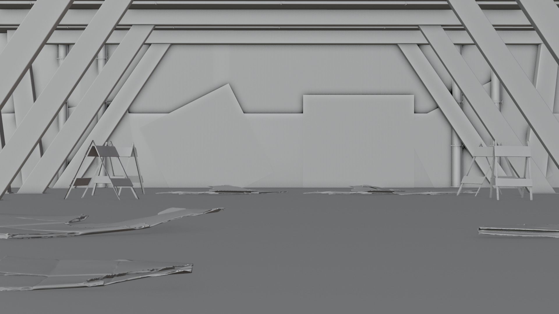 Realistic Under Bridge Scene Blend File and FBX 3D model_4