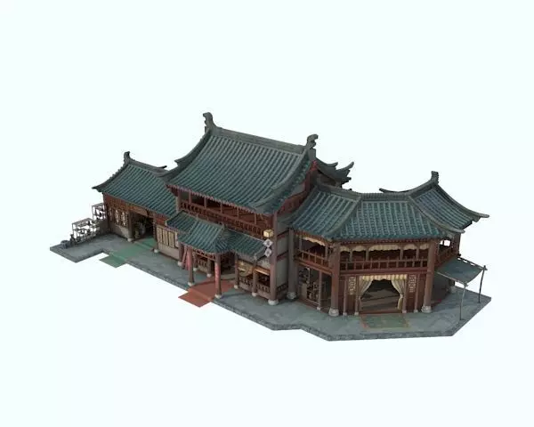 Old houses 3D model_0
