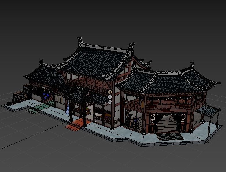 Old houses 3D model_7