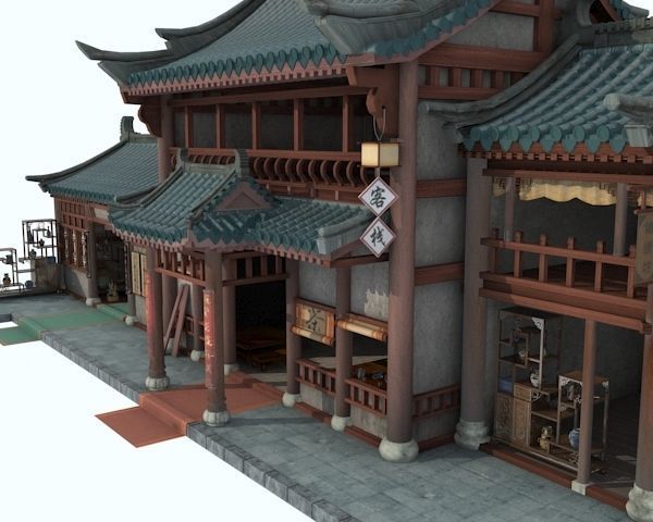 Old houses 3D model_4