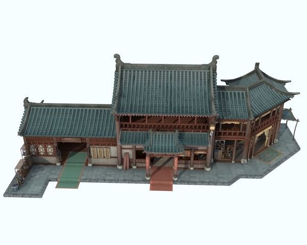 Old houses 3D model_3