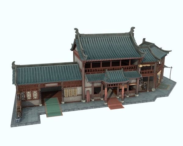 Old houses 3D model_1