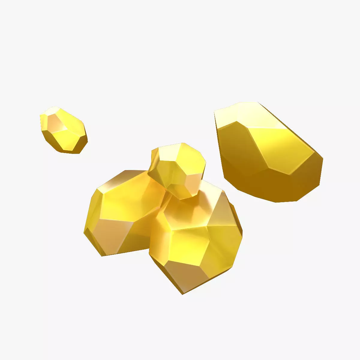 gem stone Low-poly 3D model_0