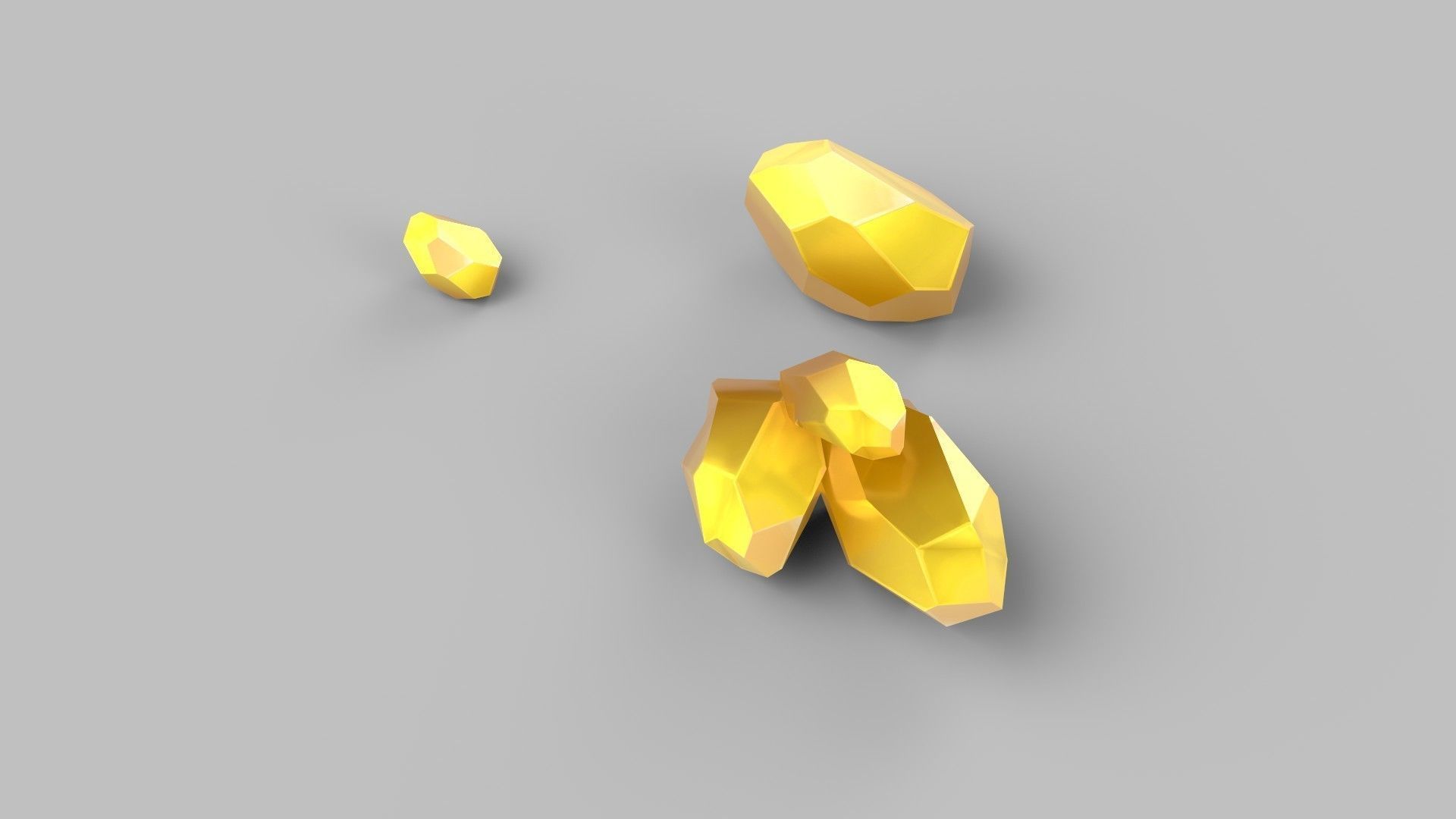 gem stone Low-poly 3D model_4