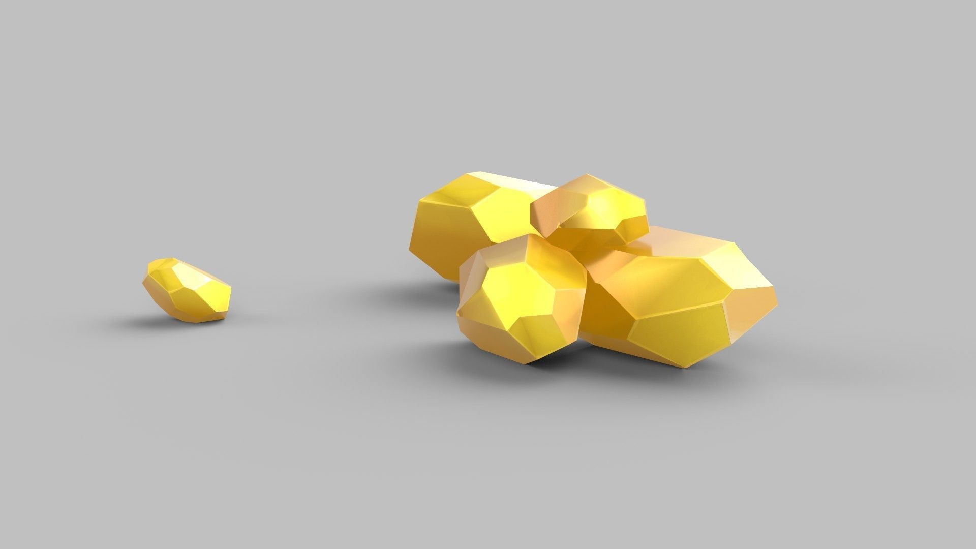 gem stone Low-poly 3D model_3