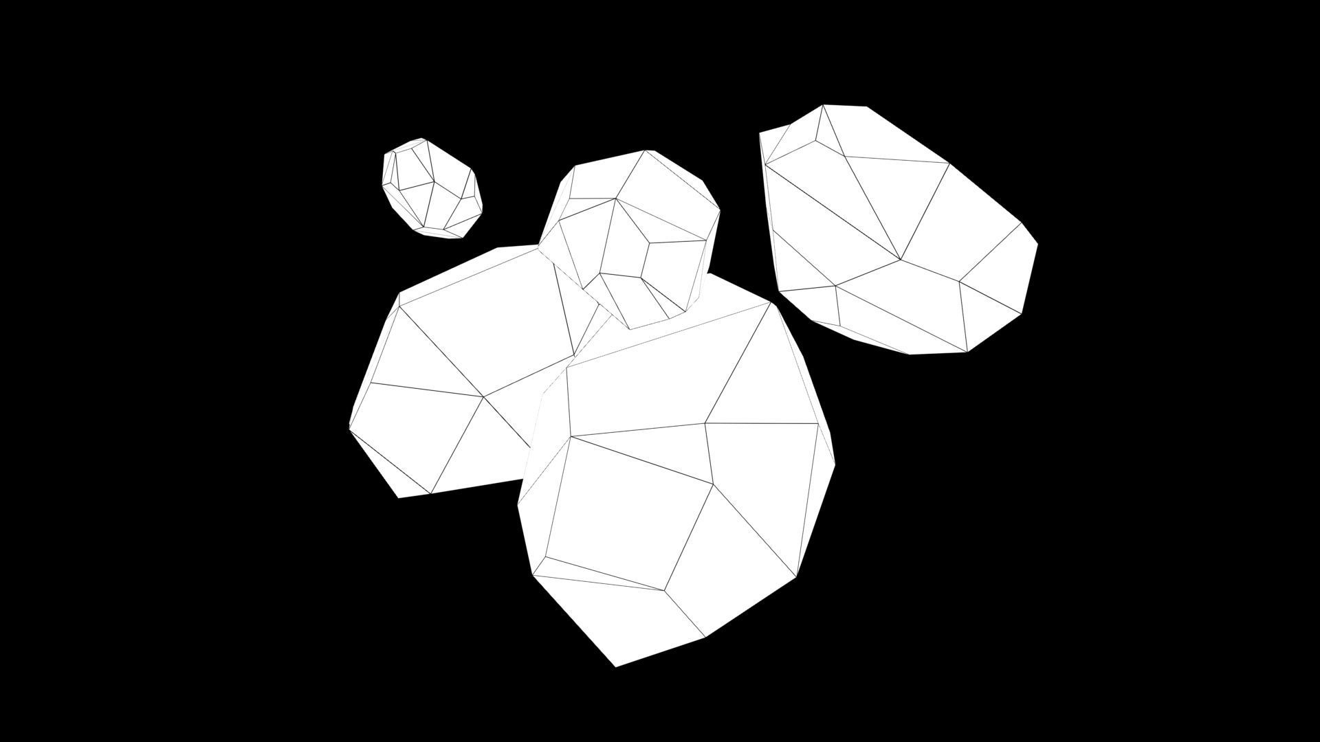 gem stone Low-poly 3D model_6