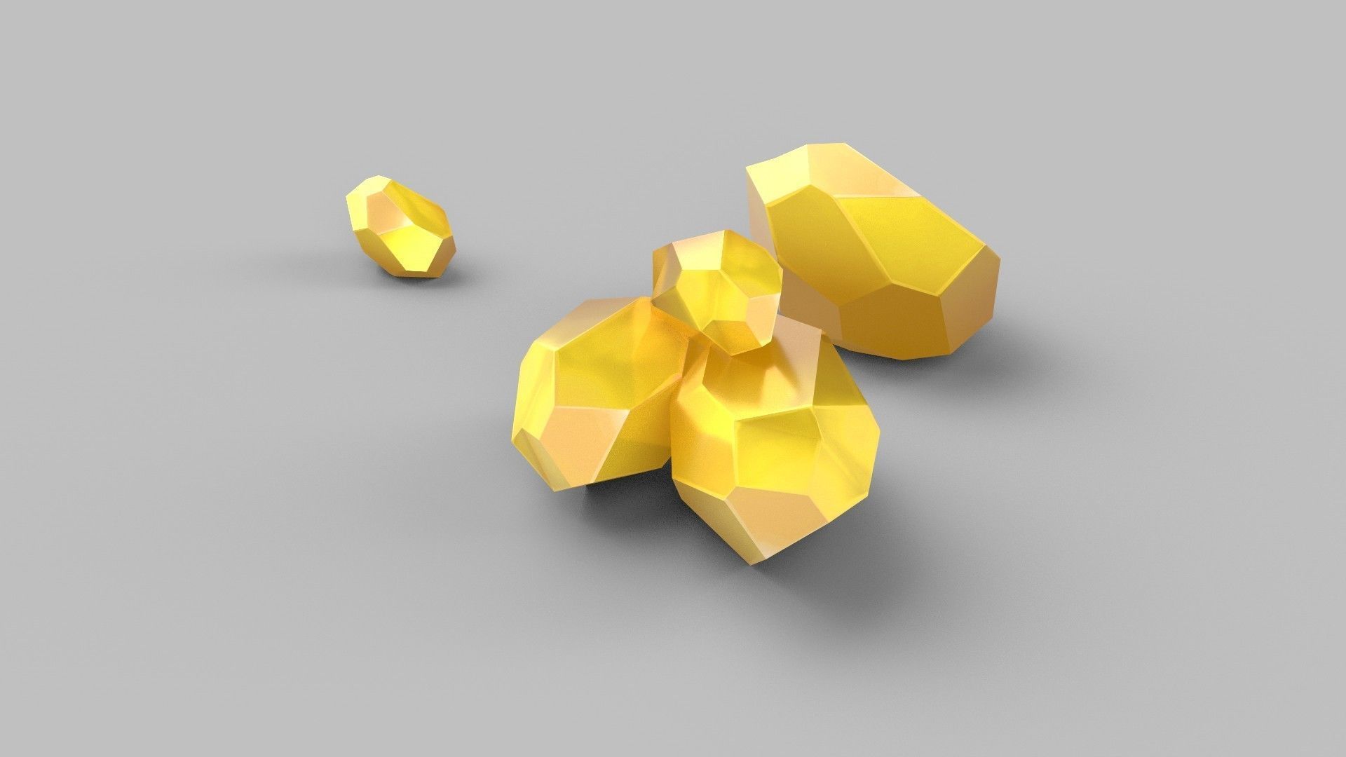 gem stone Low-poly 3D model_1