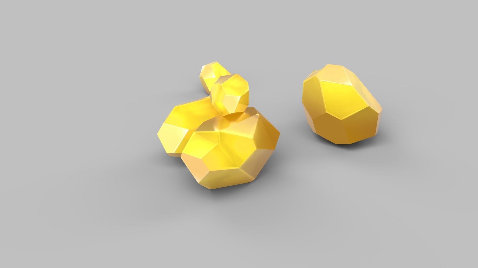 gem stone Low-poly 3D model_2