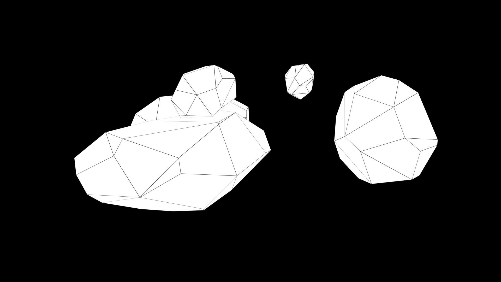 gem stone Low-poly 3D model_7