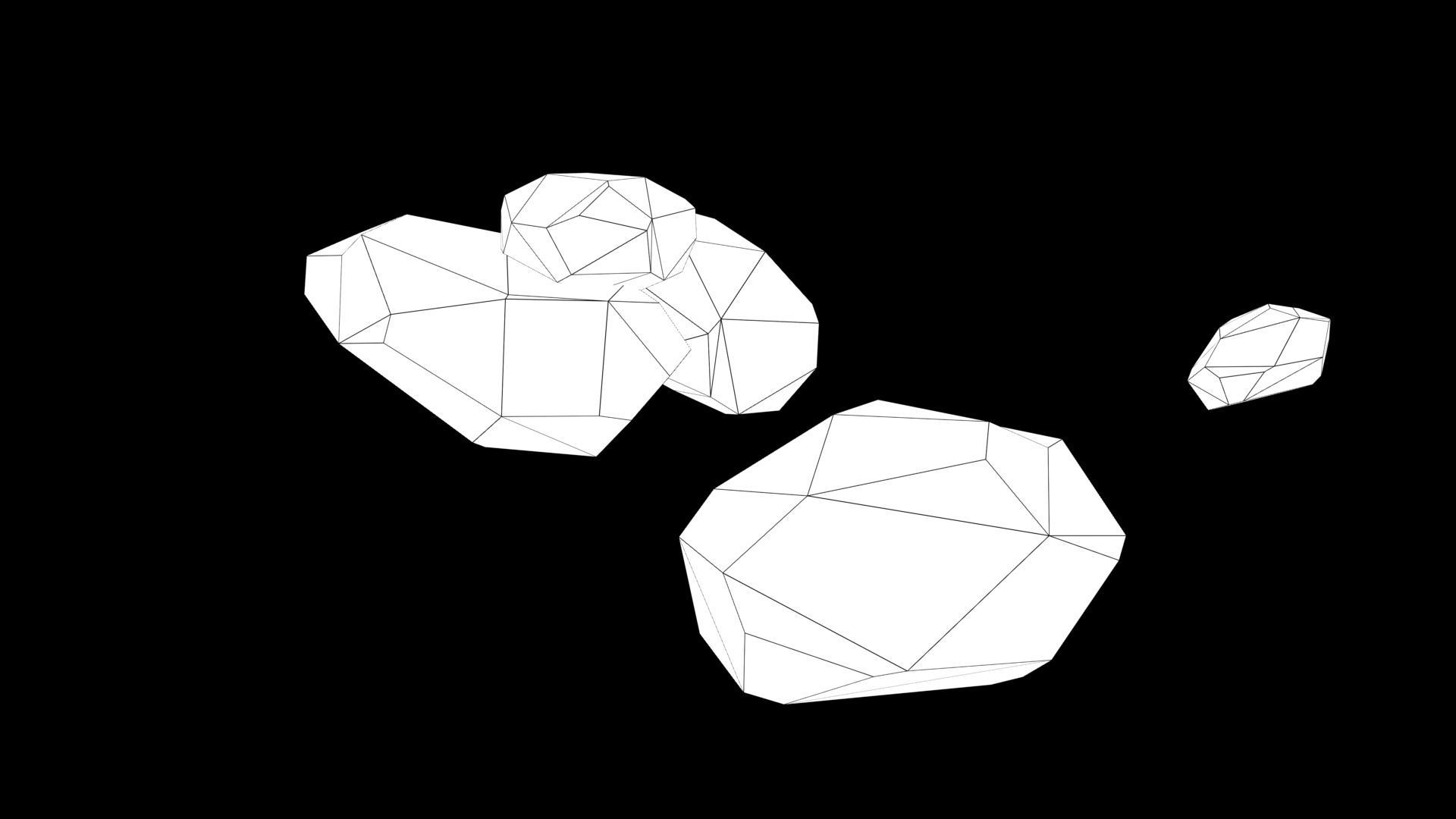 gem stone Low-poly 3D model_10