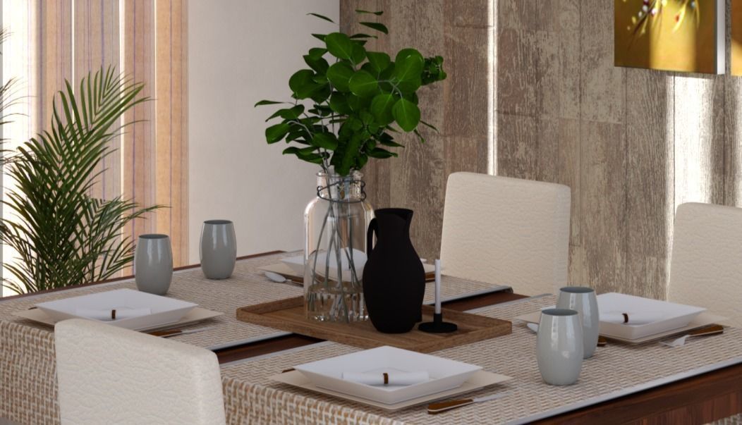 Dining Room Scene Free 3D model_2