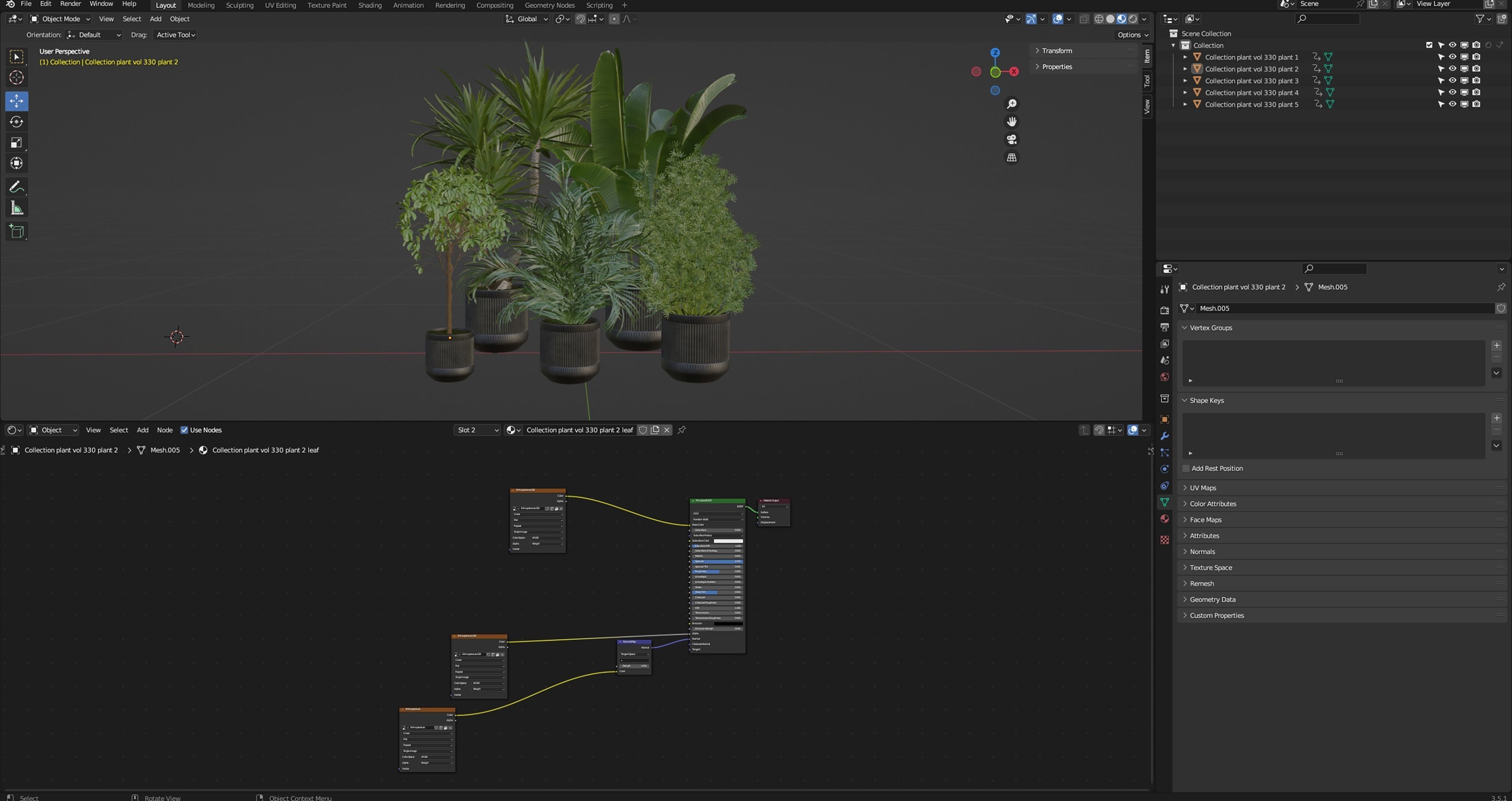Collection plant vol 330 - blender model  3D model_6