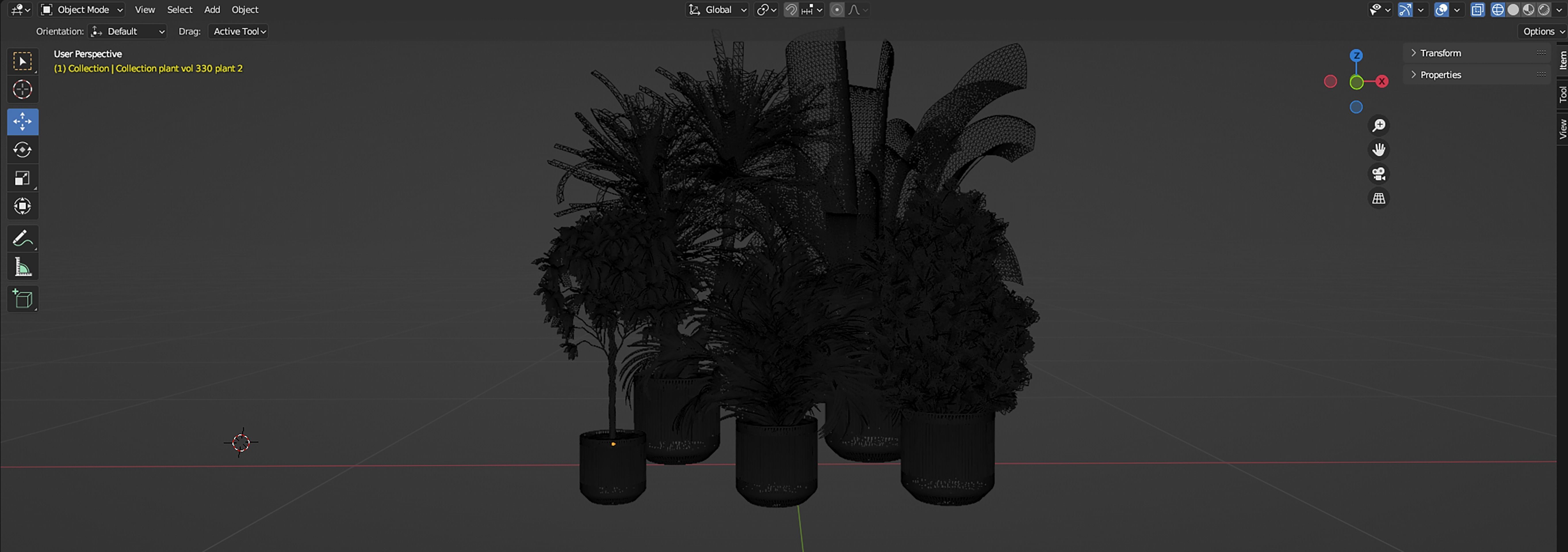Collection plant vol 330 - blender model  3D model_7