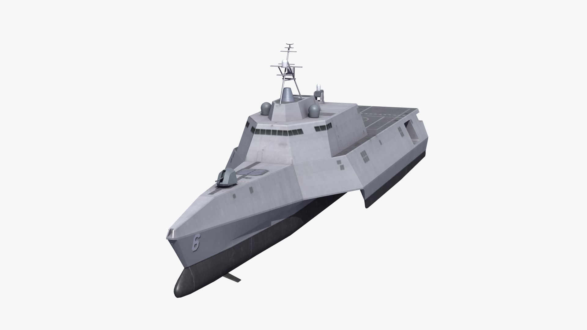 LCS-6 USS Jackson LOD1 Low-poly 3D model_32