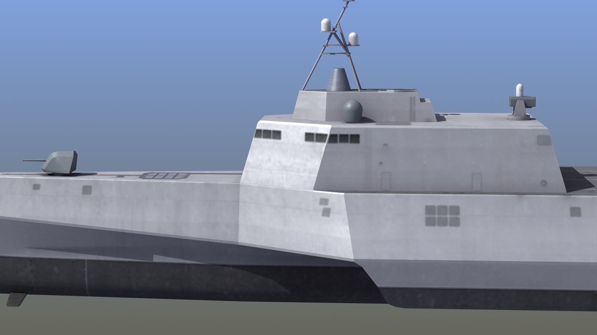LCS-6 USS Jackson LOD1 Low-poly 3D model_2