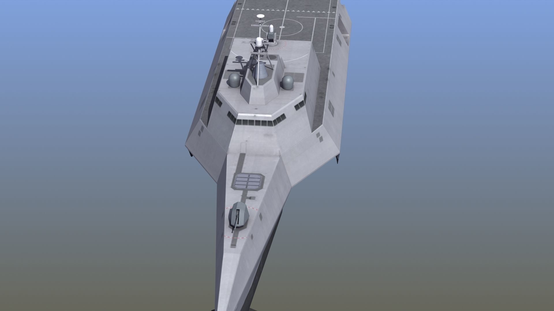 LCS-6 USS Jackson LOD1 Low-poly 3D model_14