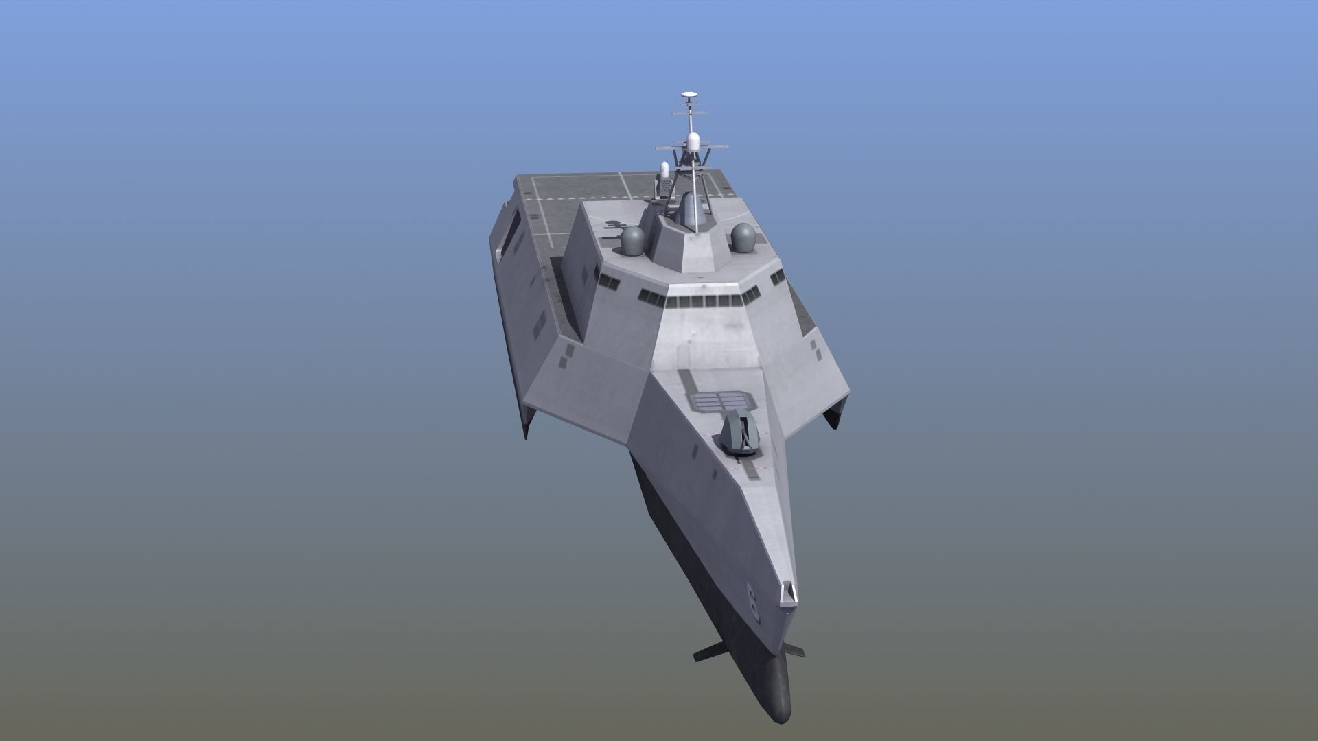 LCS-6 USS Jackson LOD1 Low-poly 3D model_13