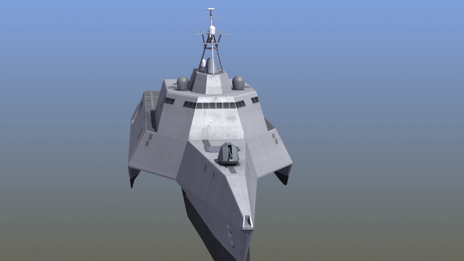 LCS-6 USS Jackson LOD1 Low-poly 3D model_6