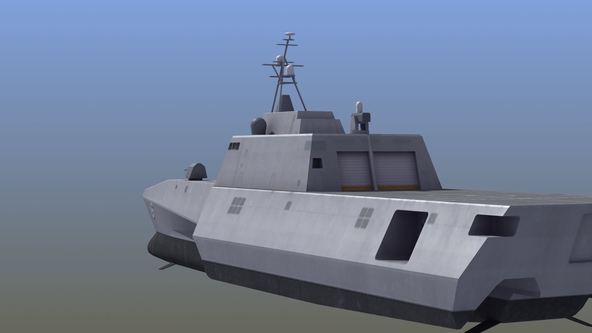 LCS-6 USS Jackson LOD1 Low-poly 3D model_3