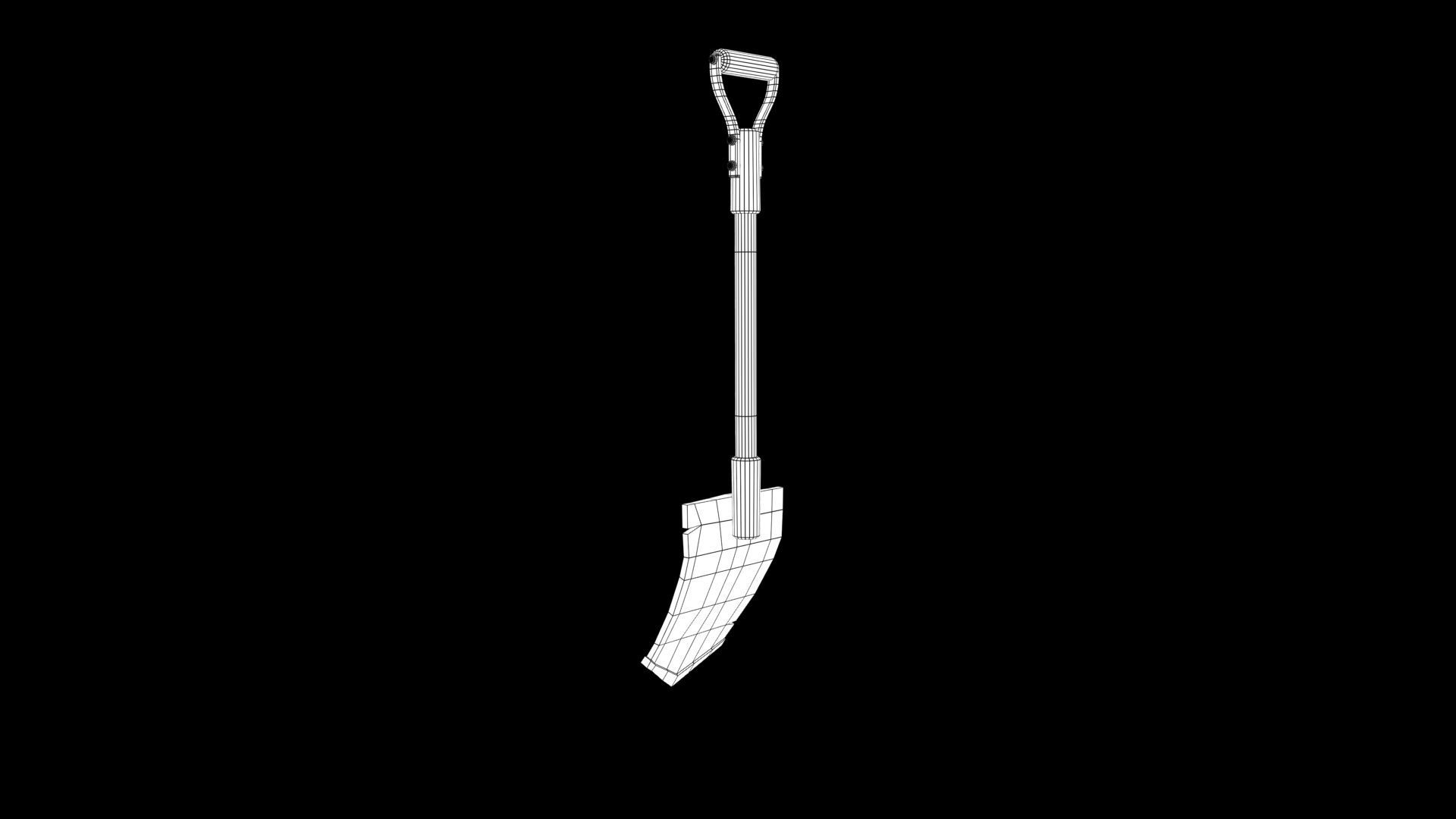 shovel Low-poly 3D model_7