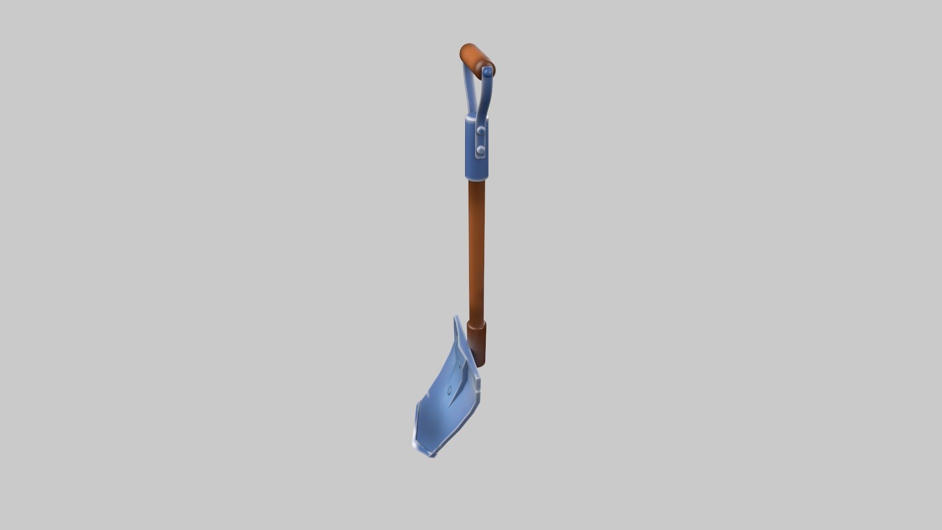 shovel Low-poly 3D model_4