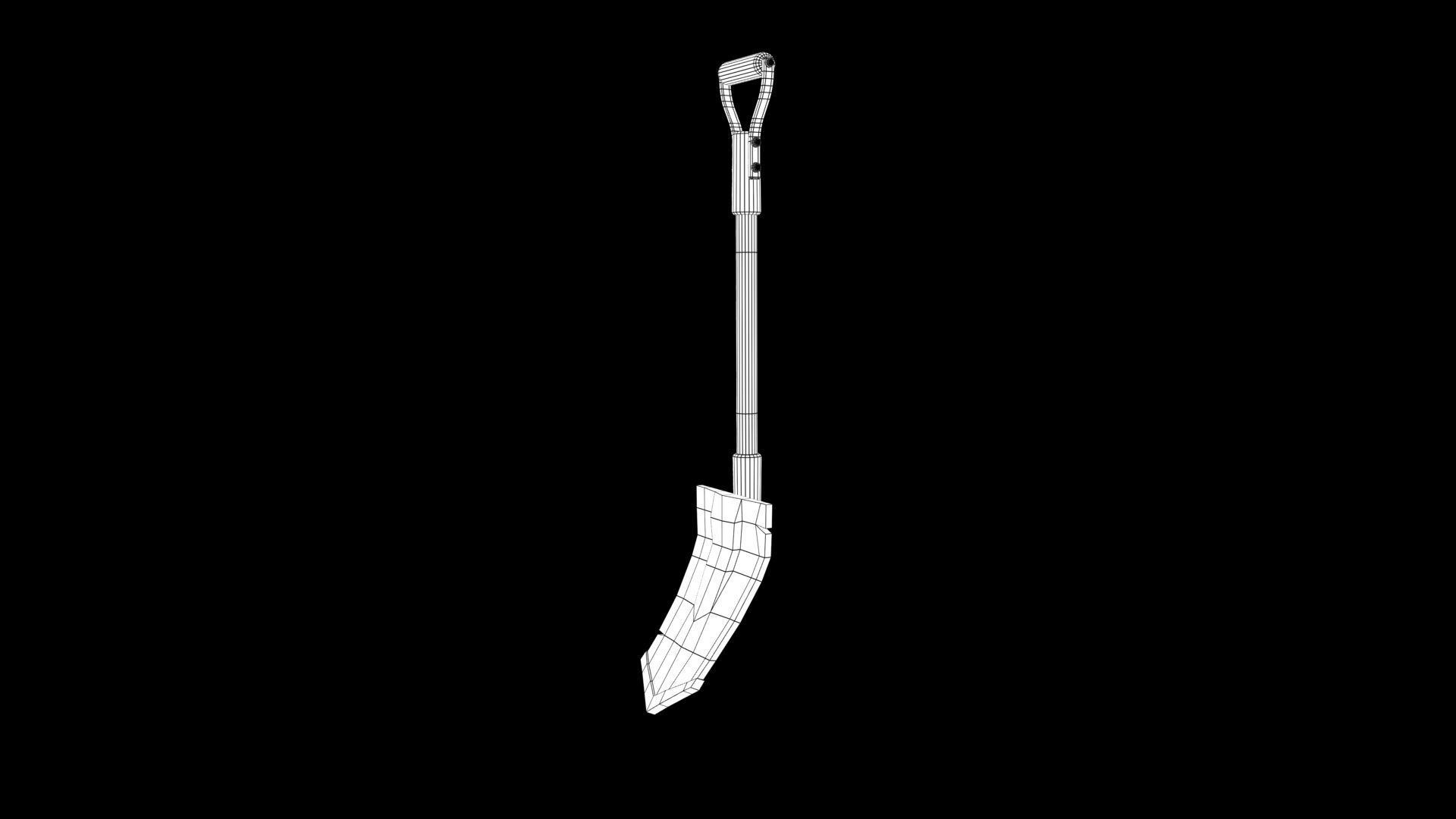 shovel Low-poly 3D model_8