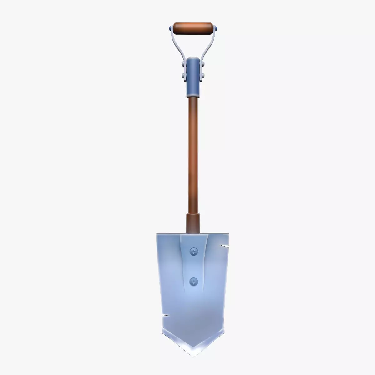 shovel Low-poly 3D model_0