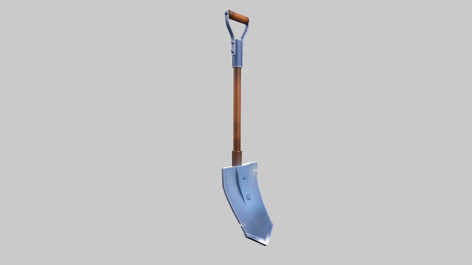 shovel Low-poly 3D model_2