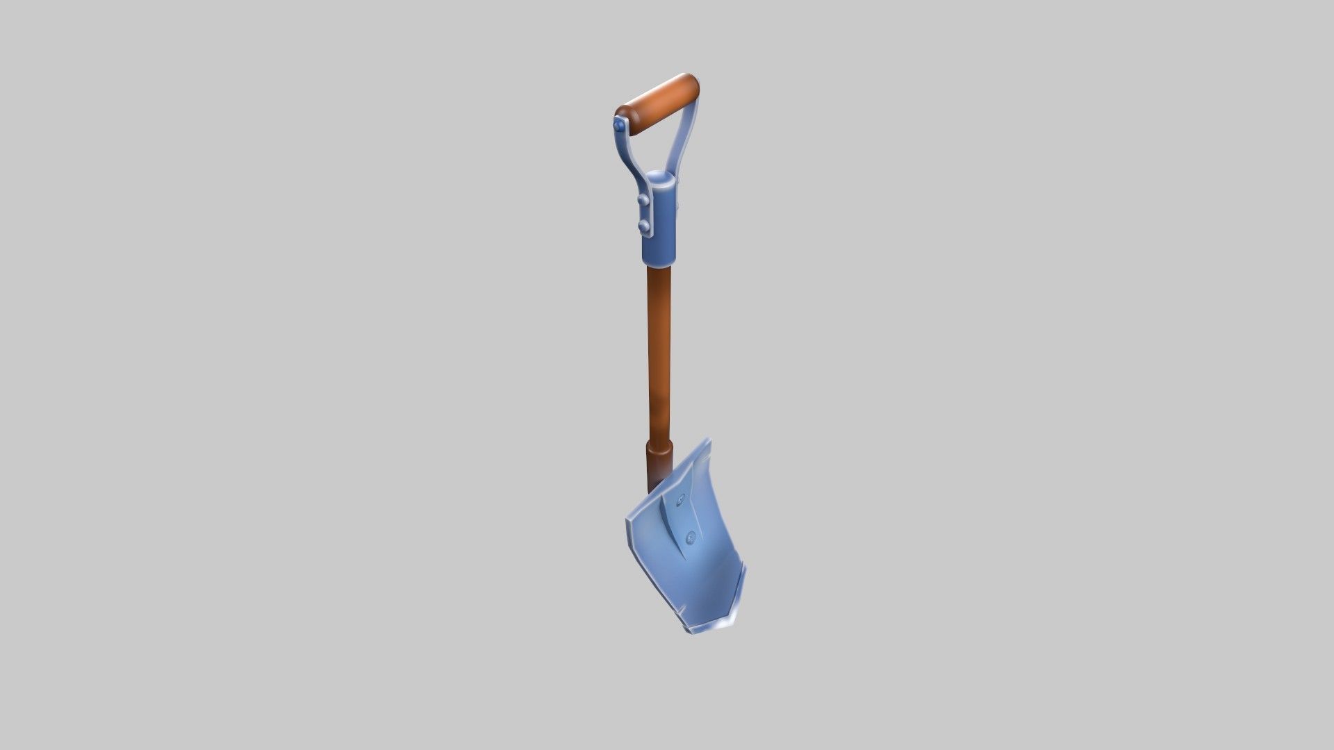 shovel Low-poly 3D model_5