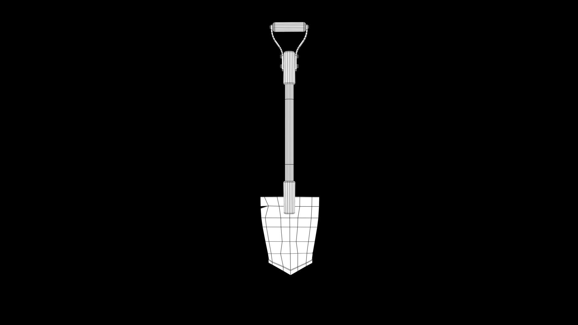 shovel Low-poly 3D model_9